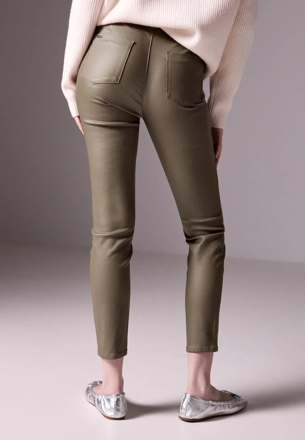 Broek in lederlook