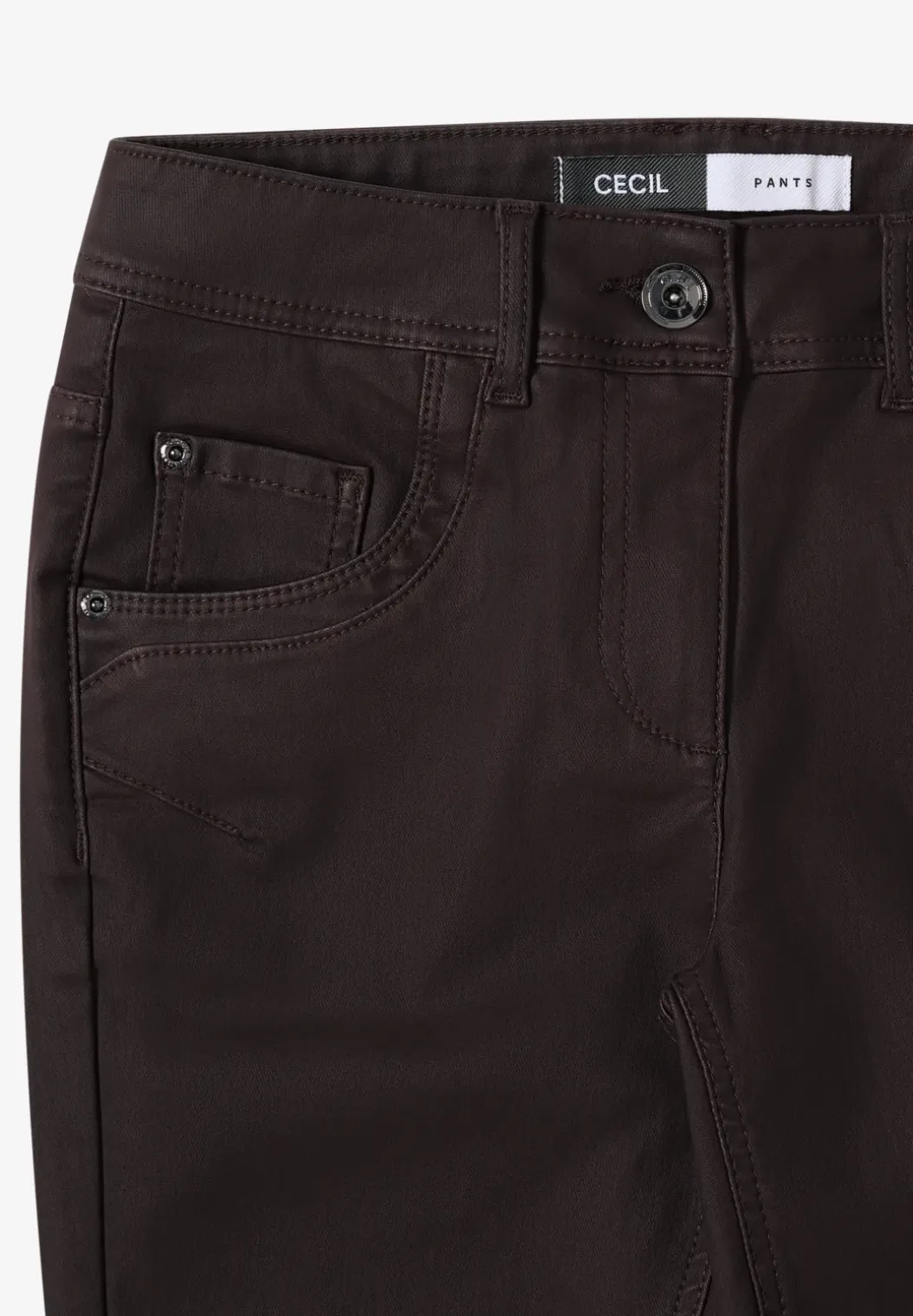 Broek in lederlook