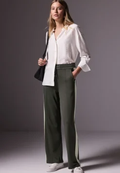 Broek met contrasterende strepen