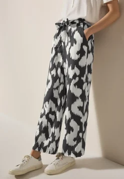 Broek met gedessineerde Wide Legs