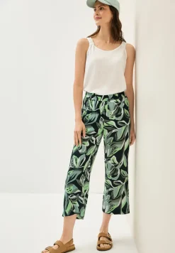 Broek met gedessineerde Wide Legs