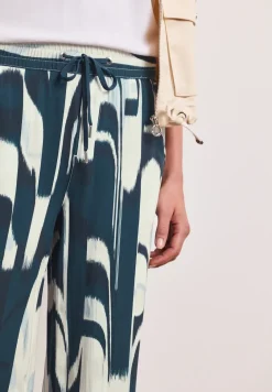 Broek met gedessineerde Wide Legs