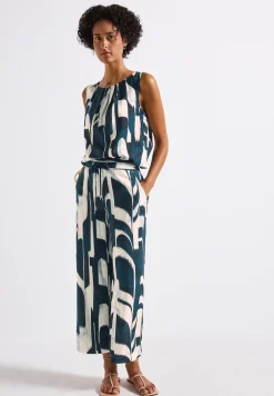 Broek met gedessineerde Wide Legs