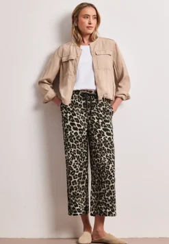 Broek met gedessineerde Wide Legs