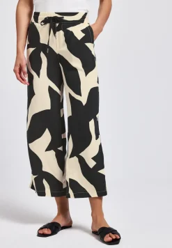 Broek met gedessineerde Wide Legs