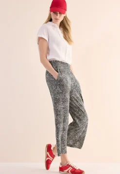 Broek met gedessineerde Wide Legs