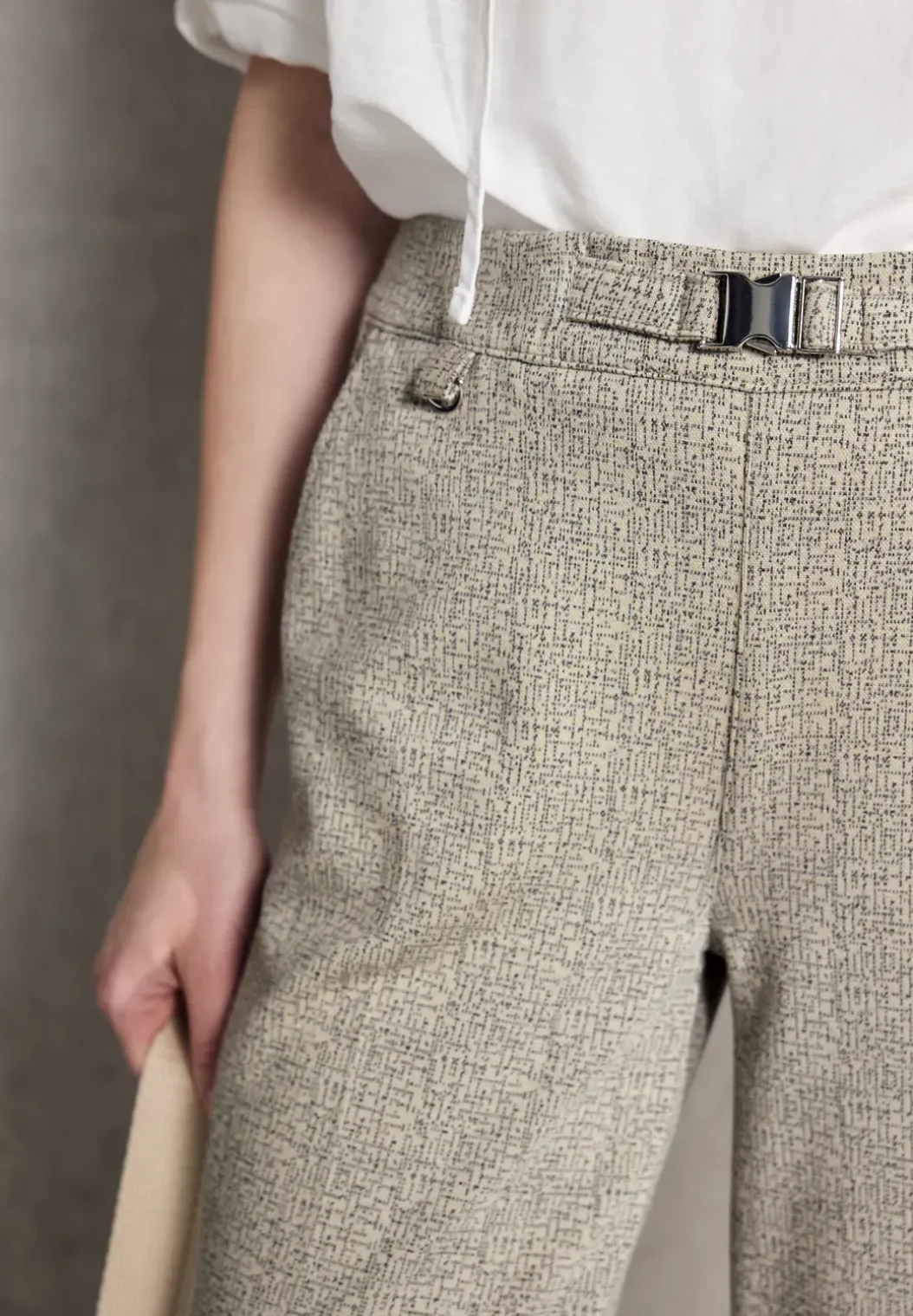 Broek met gedessineerde Wide Legs