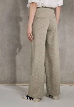 Broek met gedessineerde Wide Legs