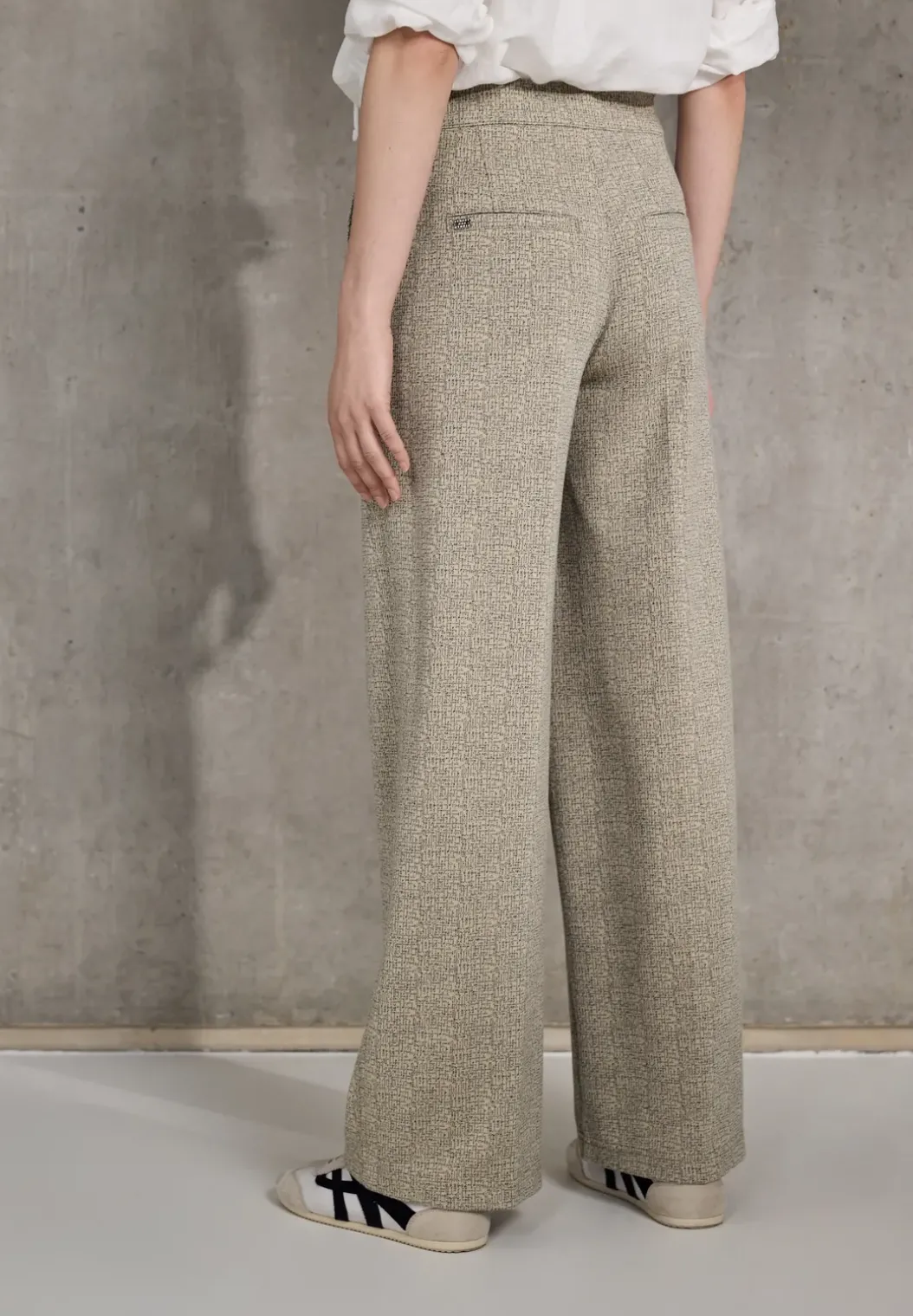 Broek met gedessineerde Wide Legs