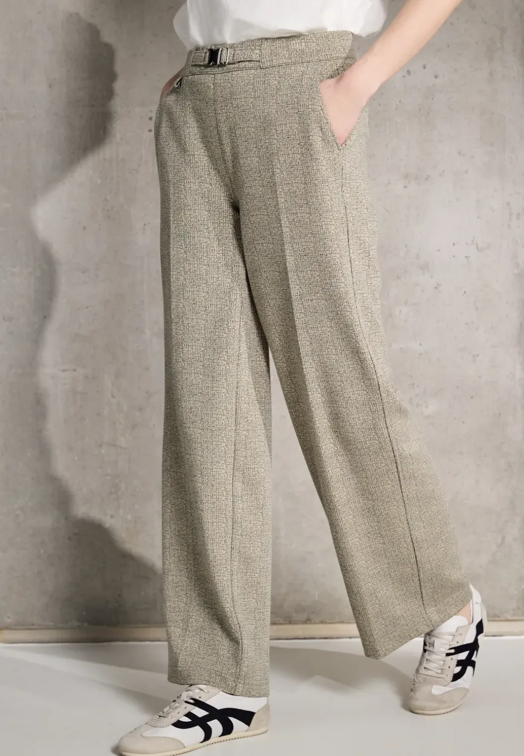 Broek met gedessineerde Wide Legs