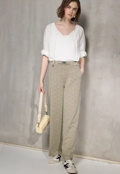 Broek met gedessineerde Wide Legs