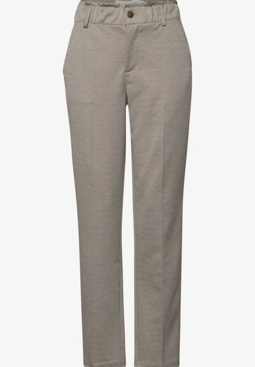Broek met paperbag jacquard