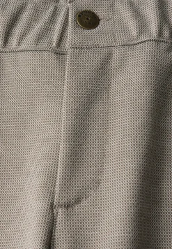 Broek met paperbag jacquard