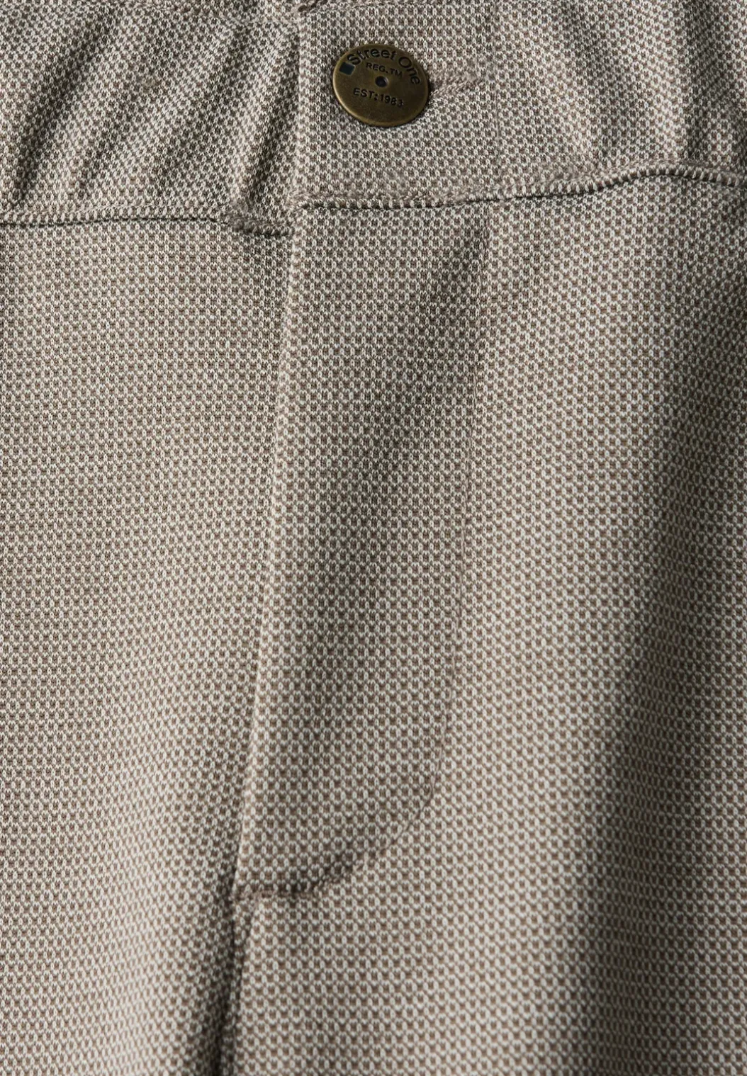 Broek met paperbag jacquard