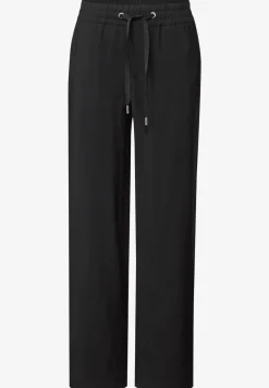 Broek met rechte pijpen in keperstof