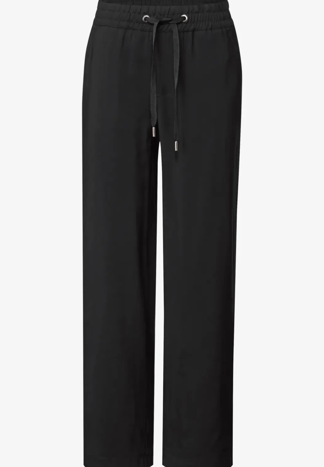 Broek met rechte pijpen in keperstof