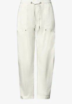 Broek met spijlpijpen in papertouch kwaliteit