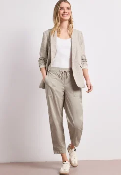 Broek met spijlpijpen in papertouch kwaliteit