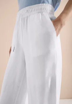 Broek met wijde pijpen in Loose Fit van linnenmix