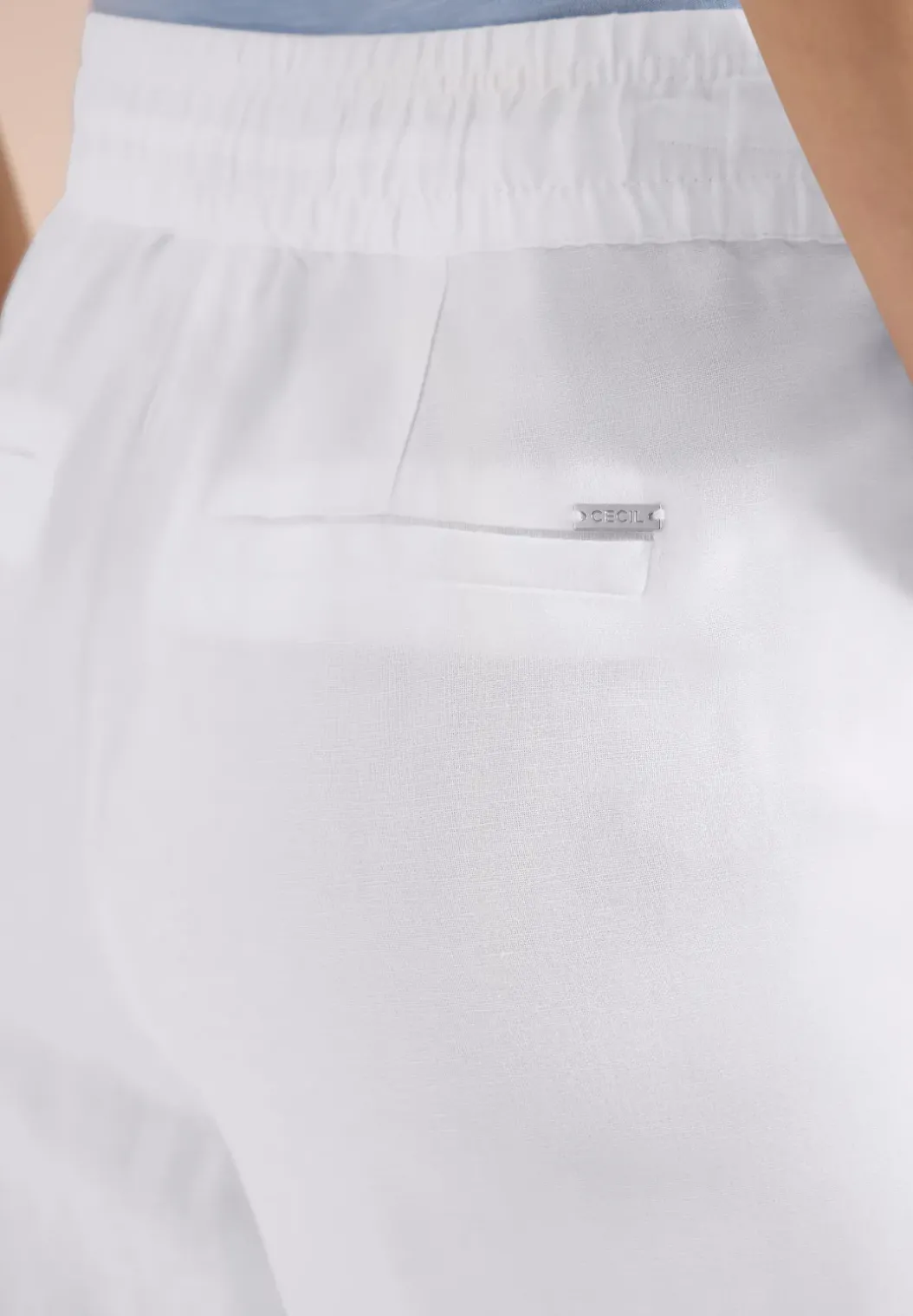 Broek met wijde pijpen in Loose Fit van linnenmix