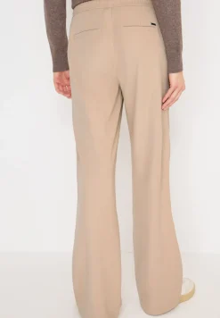 Broek met wijde pijpen in keperstof