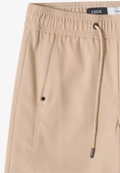 Broek met wijde pijpen in keperstof