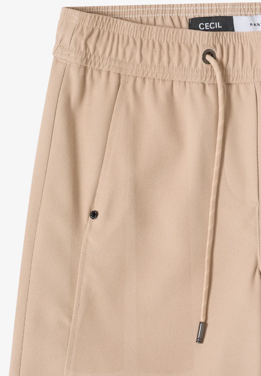 Broek met wijde pijpen in keperstof
