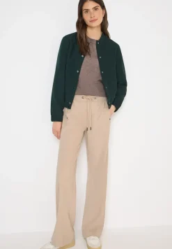 Broek met wijde pijpen in keperstof