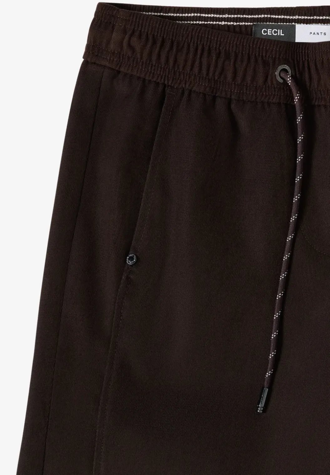 Broek met wijde pijpen in keperstof
