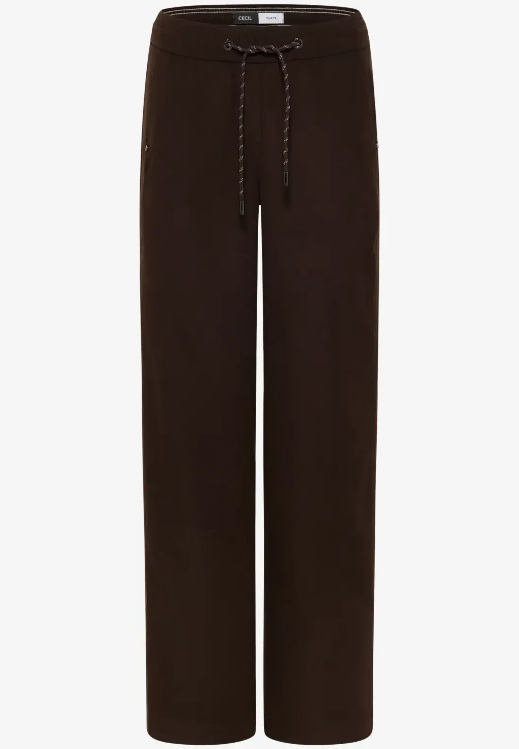 Broek met wijde pijpen in keperstof