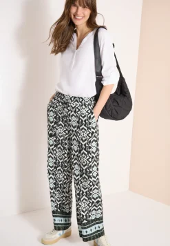 Broek met wijde pijpen in Loose Fit met print