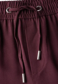 Broek met wijde pijpen in keperstof