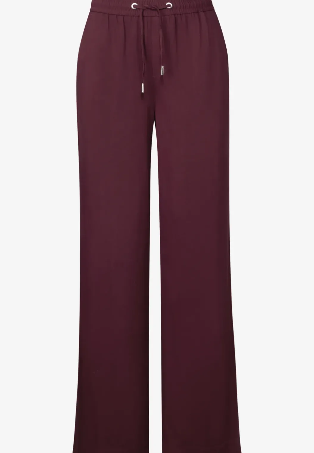 Broek met wijde pijpen in keperstof