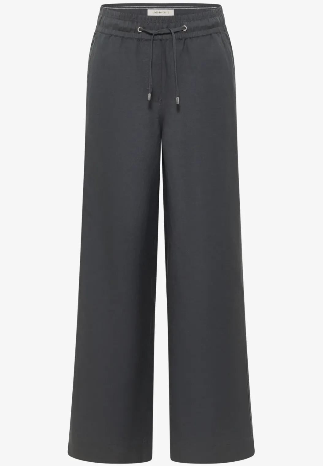 Broek met wijde pijpen in Loose Fit van linnenmix
