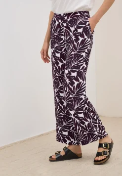 Broek van crêpe met patroon