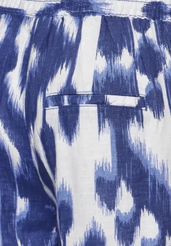 7/8-broek van linnen met print