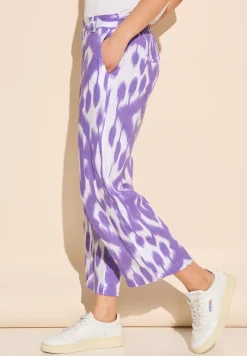 7/8-broek van linnen met print