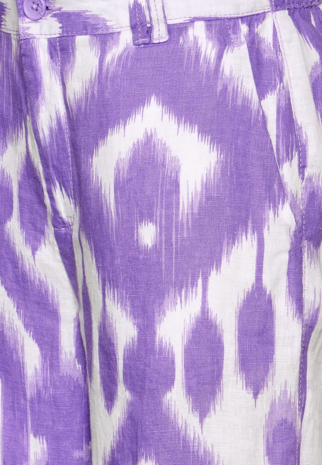 7/8-broek van linnen met print