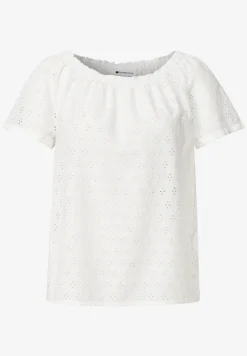 Carmen Bluse mit Shiffley-Muster
