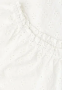 Carmen Bluse mit Shiffley-Muster