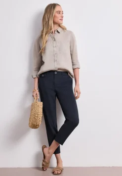 Casual fit chino's in een zachte stof