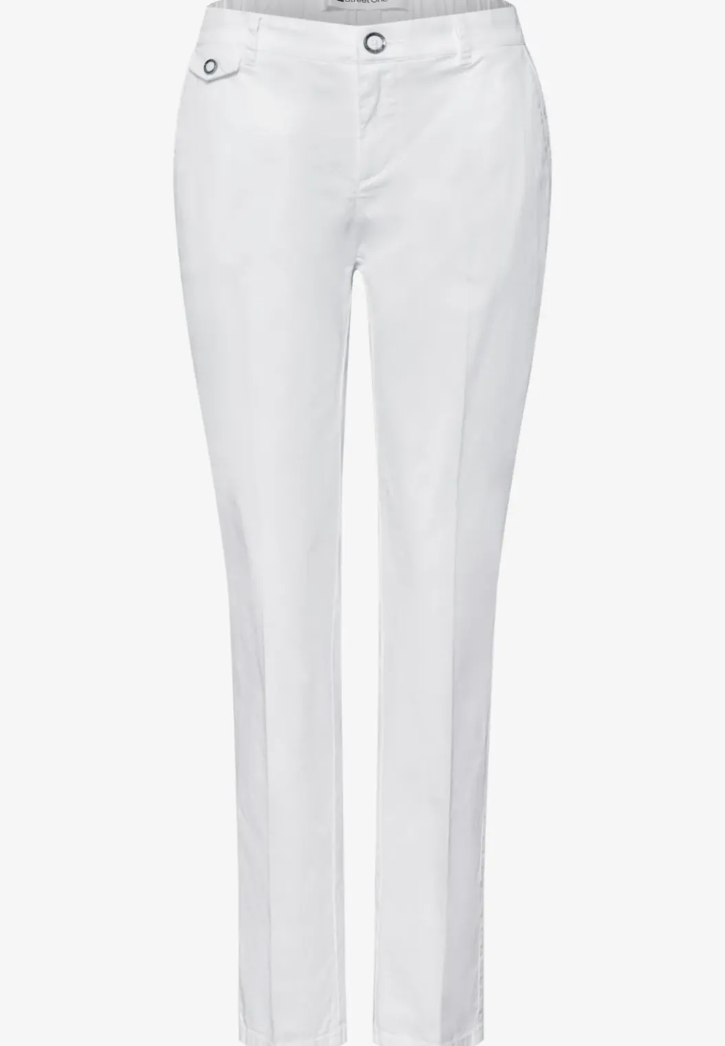 Casual fit chino's in een zachte stof
