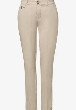 Casual fit chino's in een zachte stof
