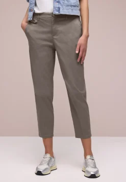 Casual fit chino's in een zachte stof