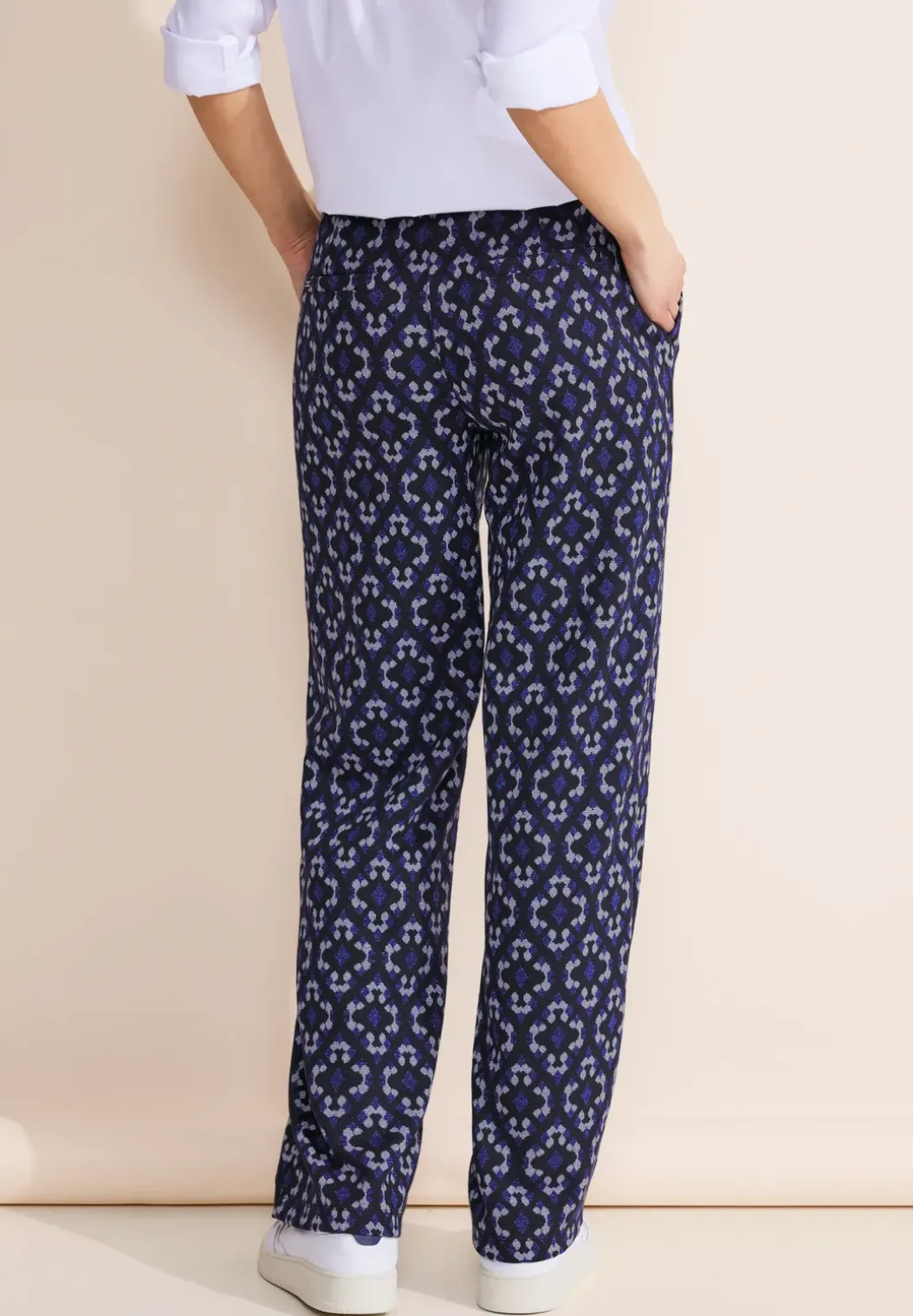 Casual fit jacquard broek