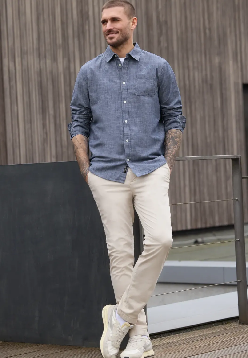 Chambray overhemd