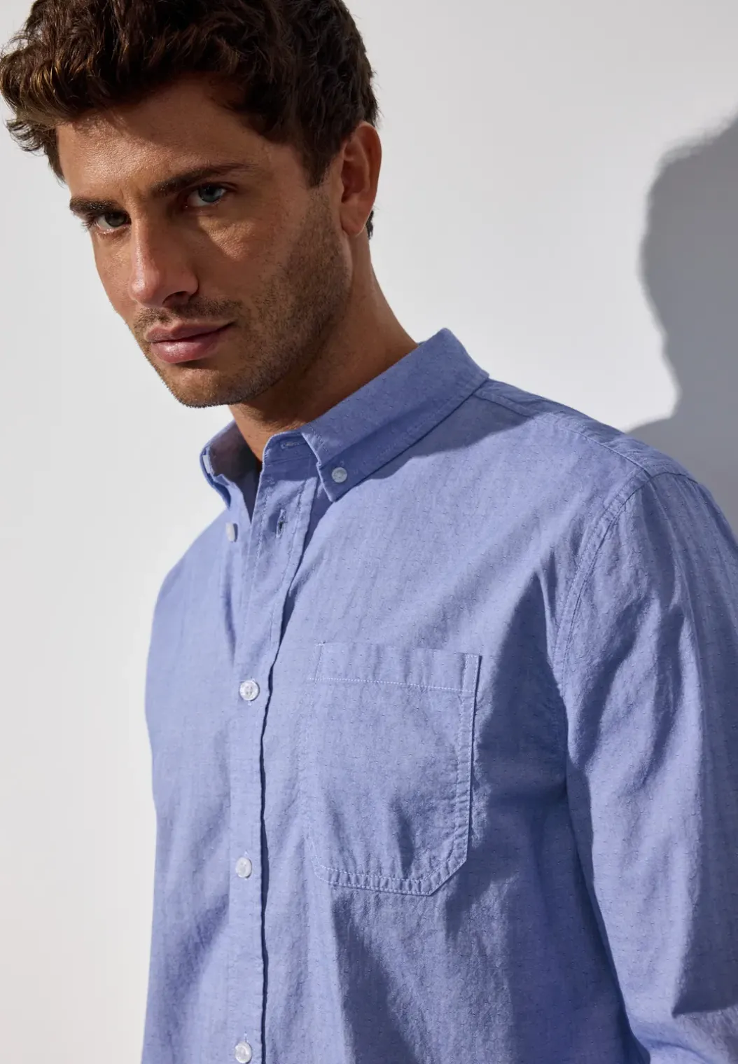 Chambray overhemd