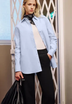 Chambray overhemd blouse