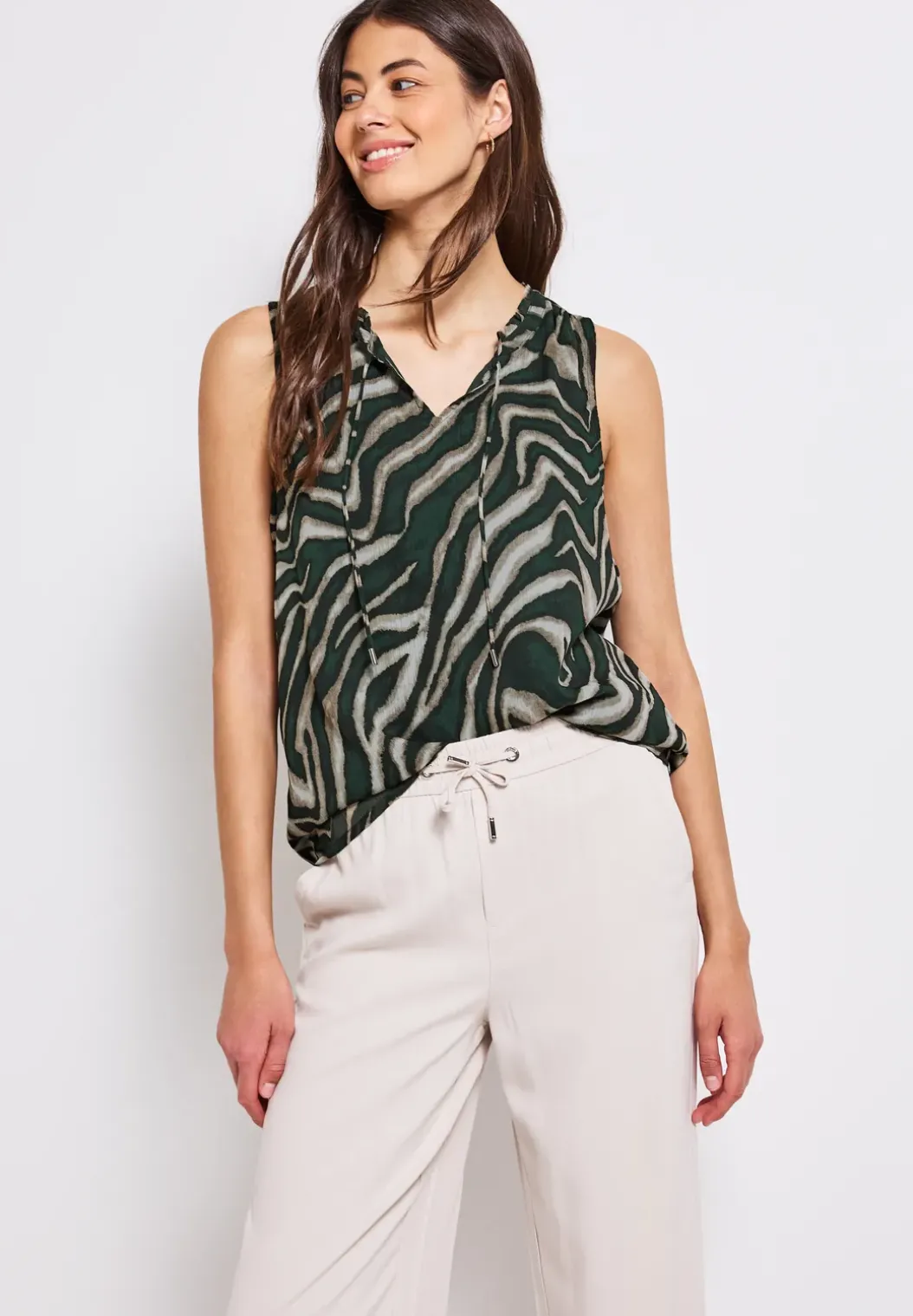 Chiffon bloes met print