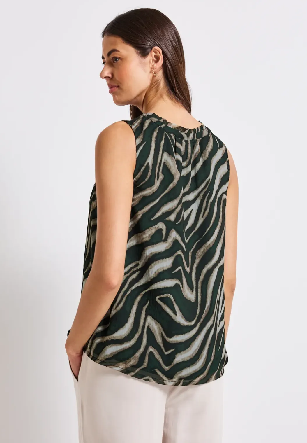 Chiffon bloes met print